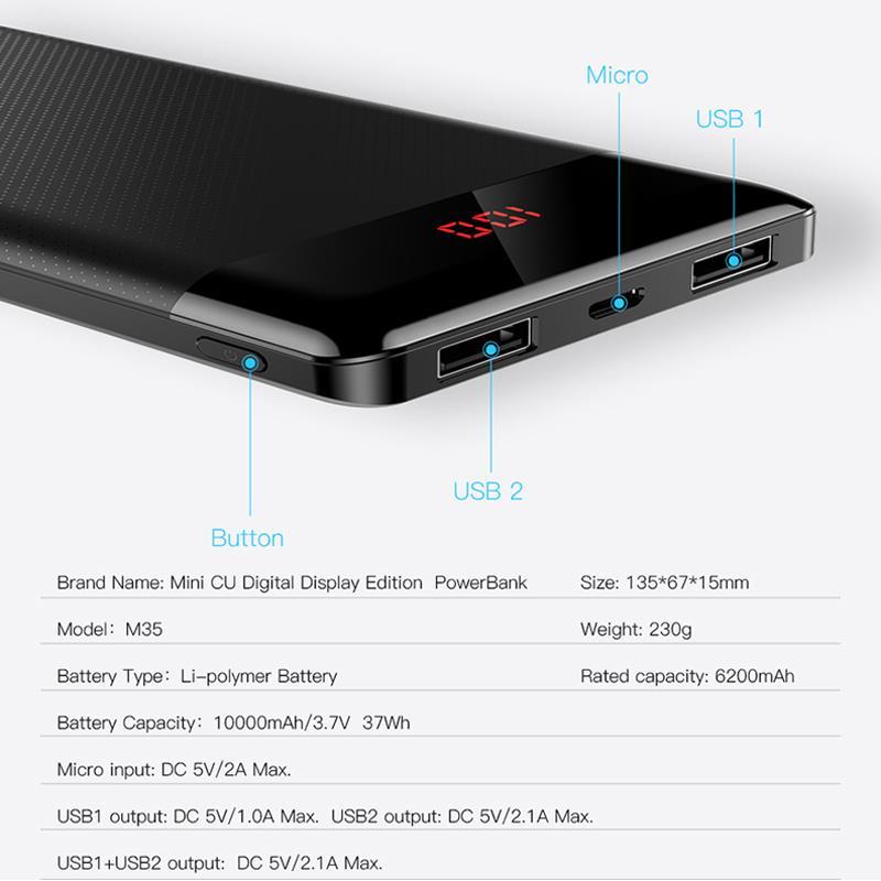 Sạc dự phòng Baseus M35 10000mAh