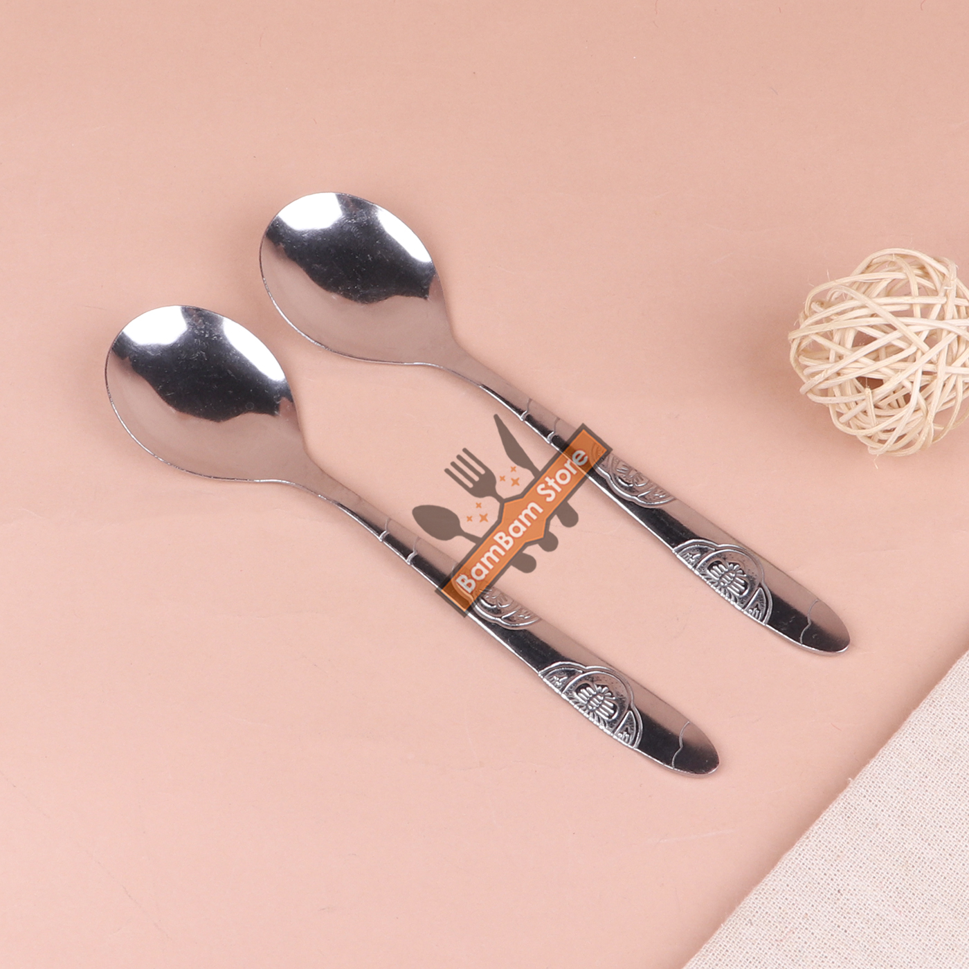 BỘ 5 MUỖNG SOUP TRÒN INOX MHT05