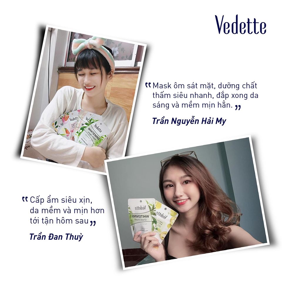 Mặt Nạ Lột Nhẹ Dưỡng Da Vedette Dưa Leo 12ml