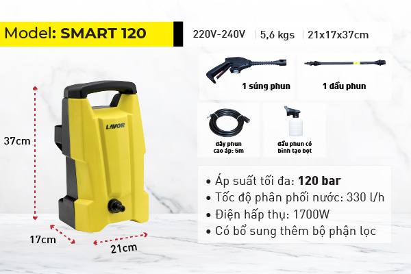 MÁY PHUN ÁP LỰC LAVOR SMART 120