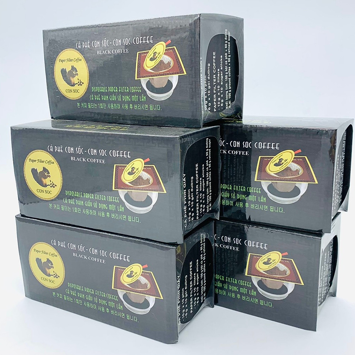 Cà phê Con Sóc Đen combo 5 hộp