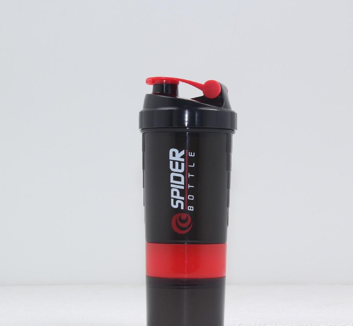 BÌNH LẮC TẬP GYM 3 NGĂN SPIDER 600ML