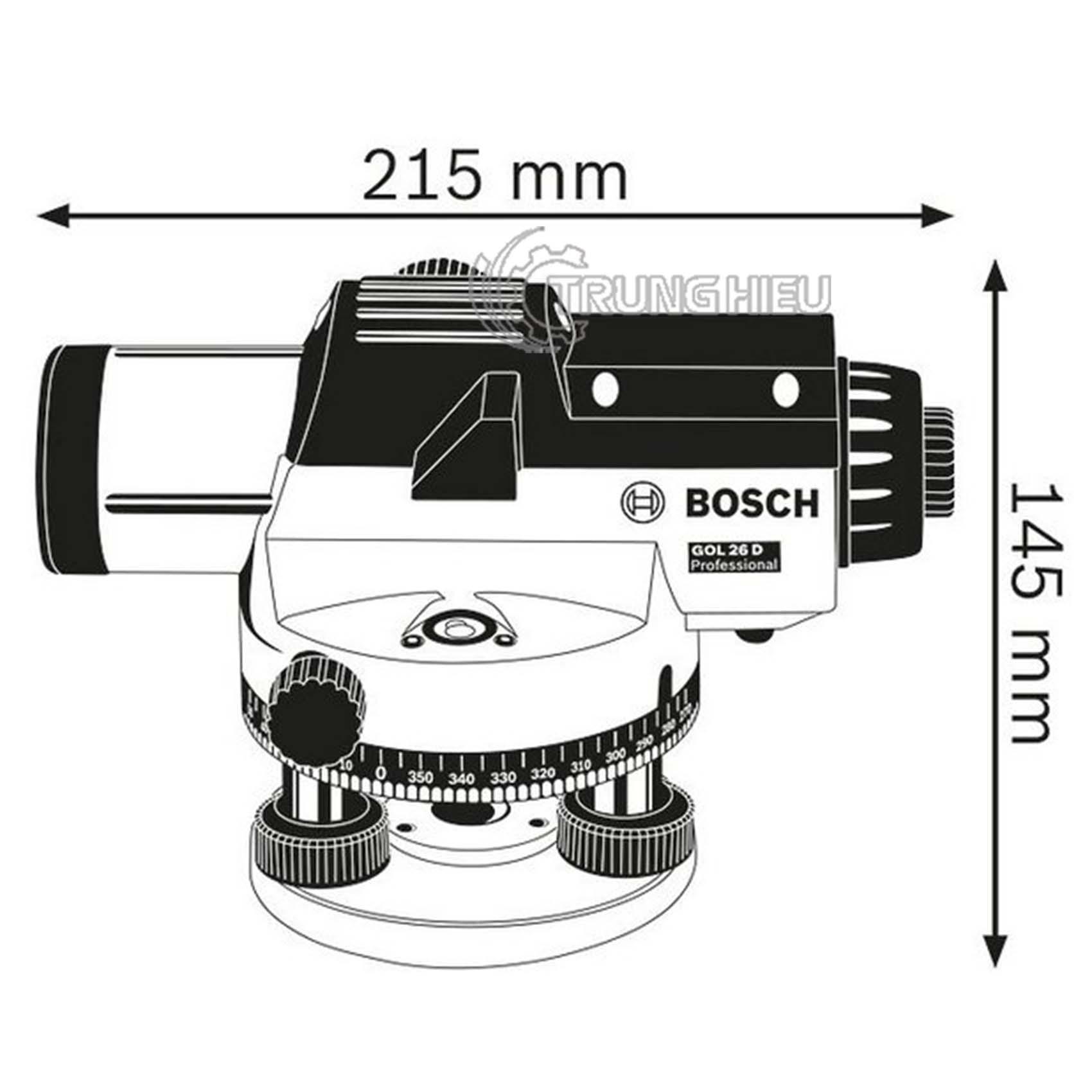 Máy đo khoảng cách quang học ﻿Bosch GOL26D