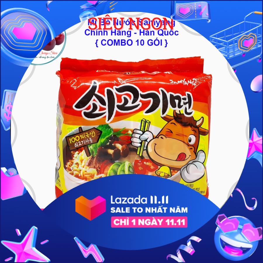 Mì SamYang bò 120g combo 10 gói