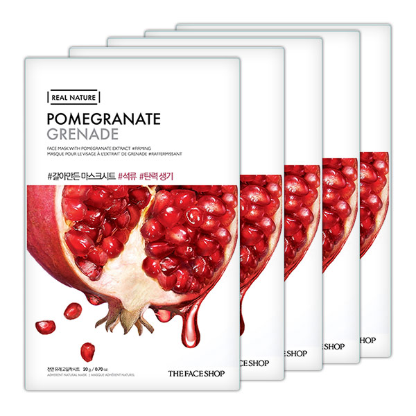 Mặt Nạ Chiết Xuất Quả Lựu TheFaceShop Real Nature Pomegranate Face Mask 20g