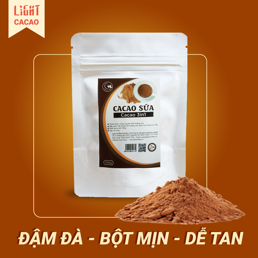 Bột Ca cao Sữa Light 100g