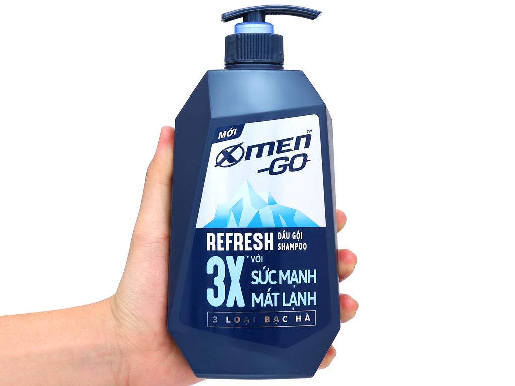 Dầu Gội Bạc Hà X-Men Go Refresh 3 Loại Bạc Hà 180G