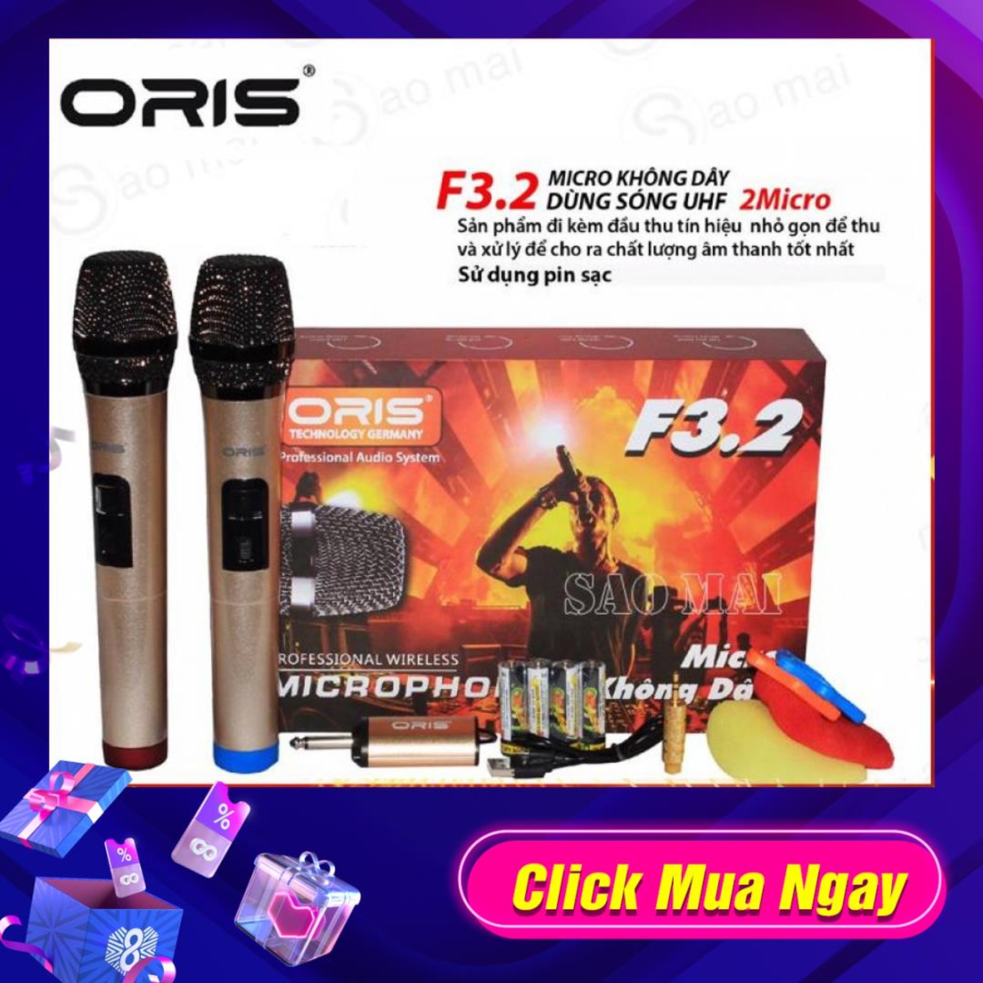Micro Karaoke Không Dây Oris F3.2