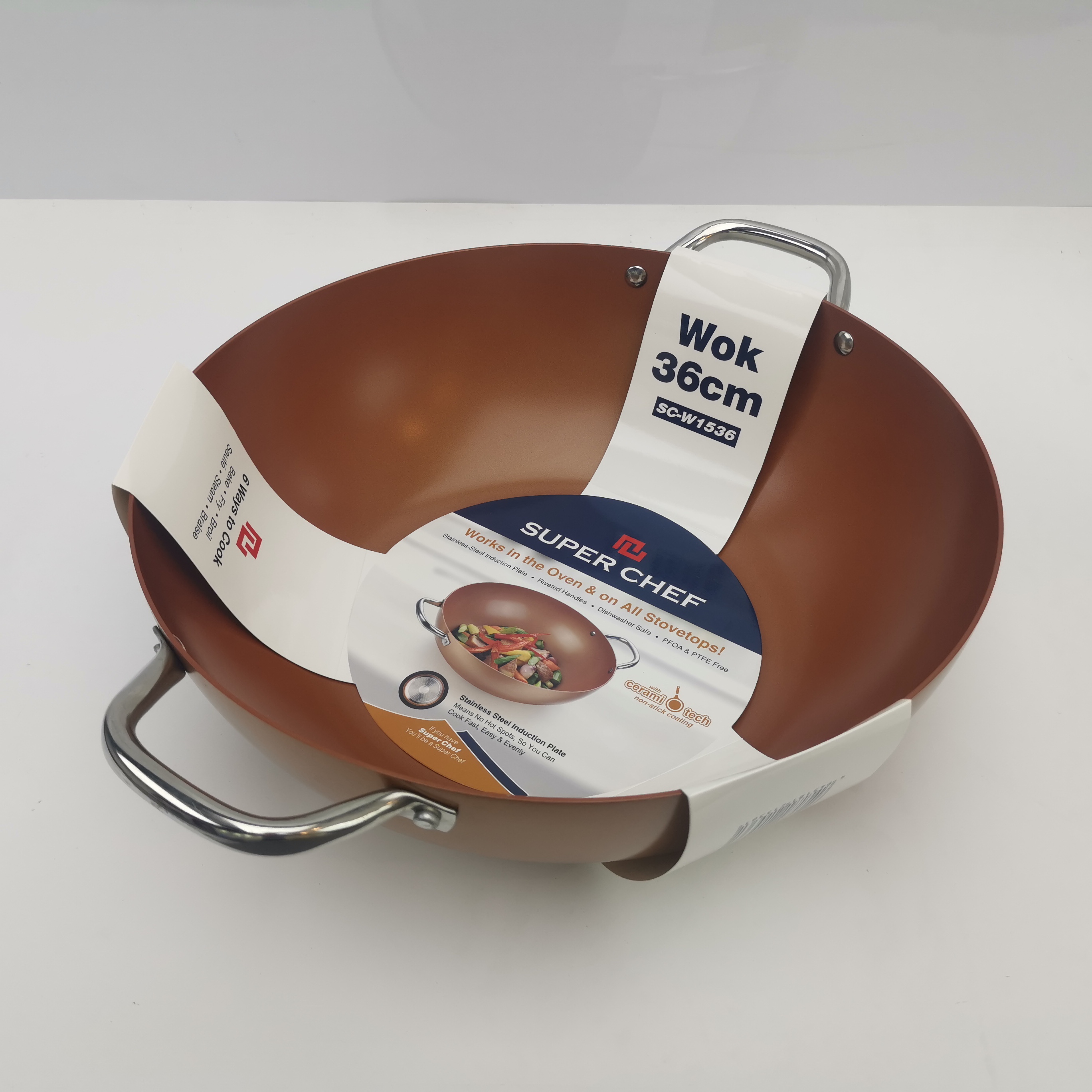 CHẢO XÀO SUPER CHEF SC-W1536 36CM