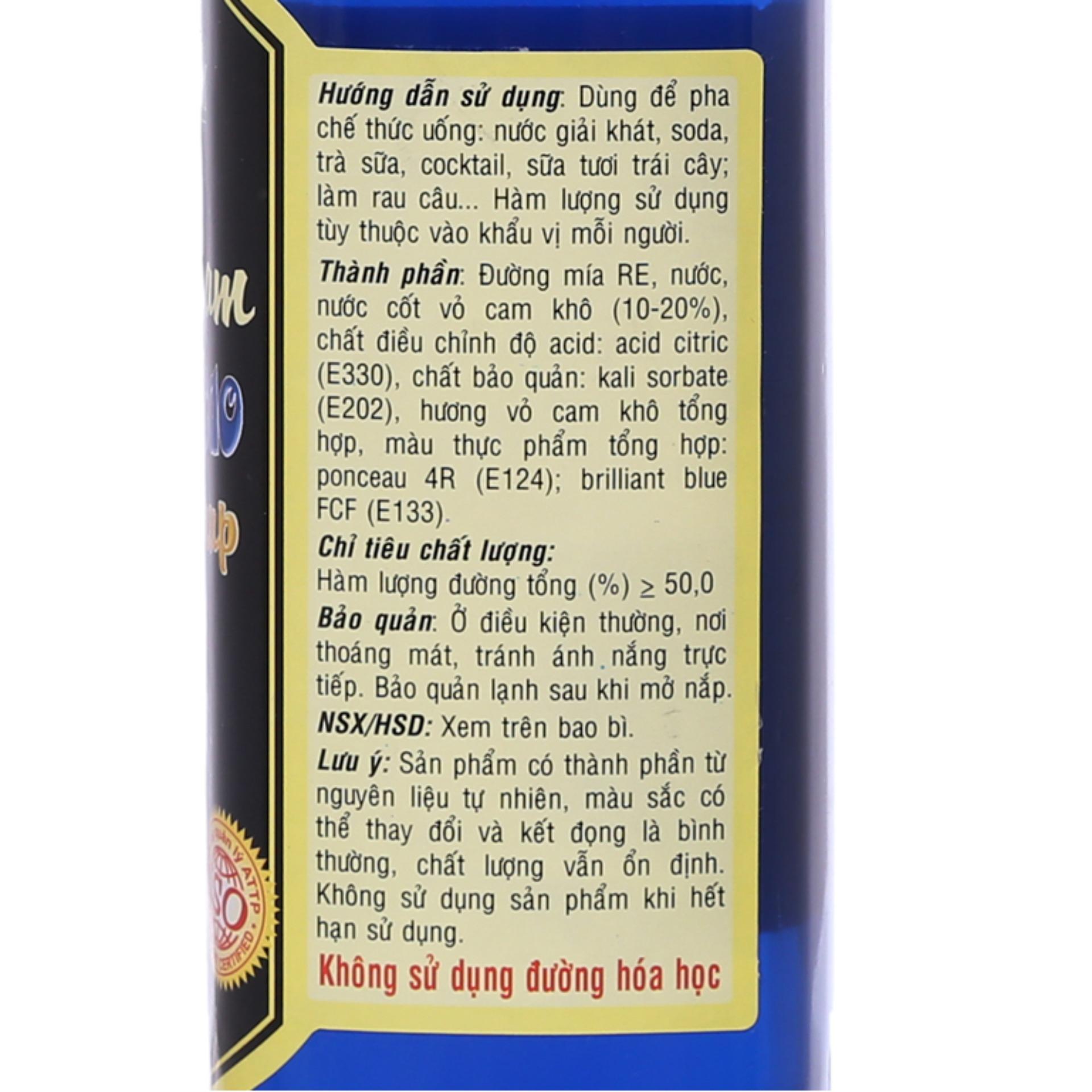 Siro Golden Farm Vỏ cam 520ml
