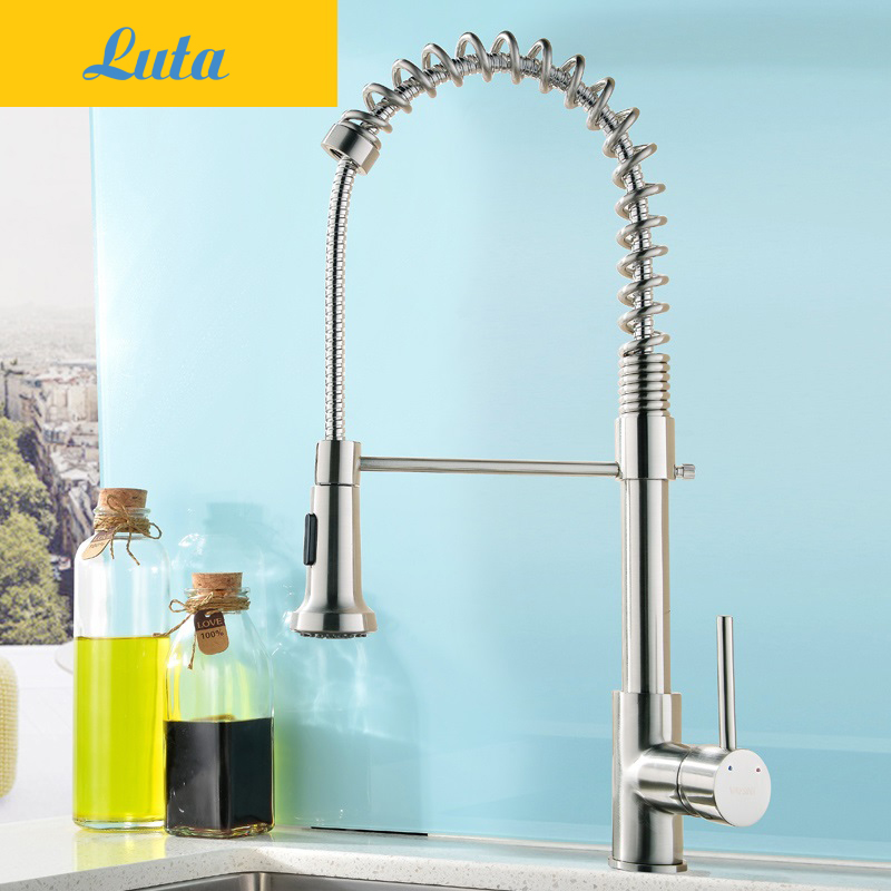 Vòi rửa chén nóng lạnh Luta LT-4115IM, Inox 304