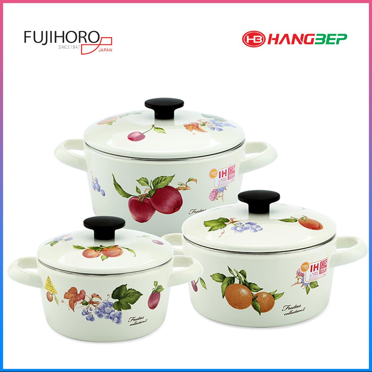 Bộ nồi tráng men Fujihoro FRV-3