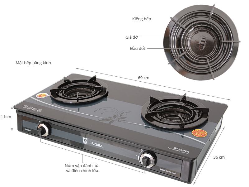 Bếp gas Sakura SA-790G