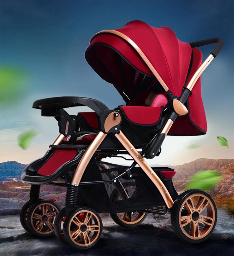 Xe đẩy em bé 2 chiều cao cấp gấp gọn Haowei 806