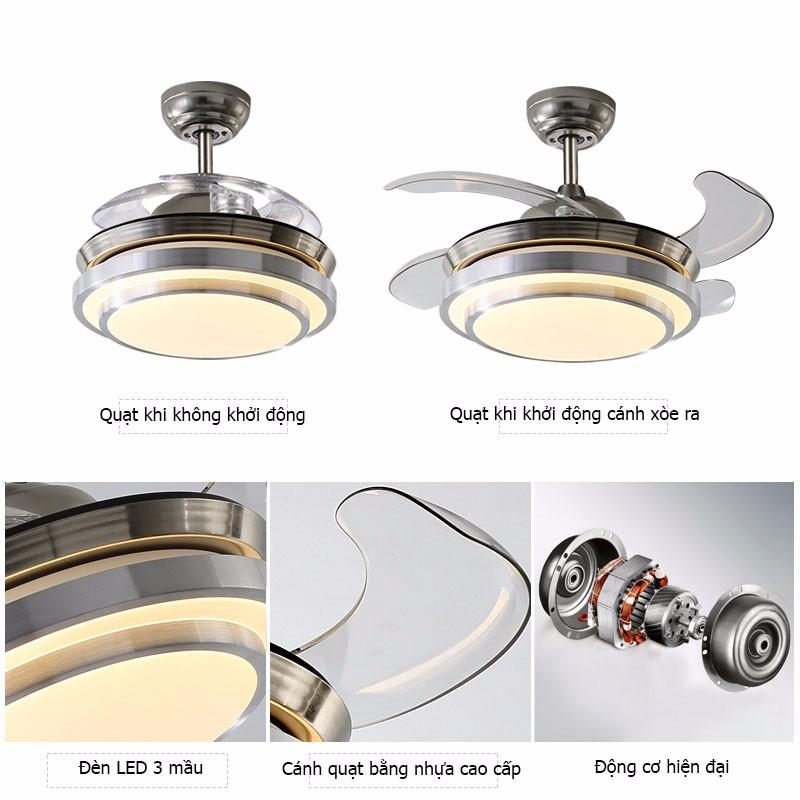 Quạt trần đèn - Quạt trần trang trí MSP 8028