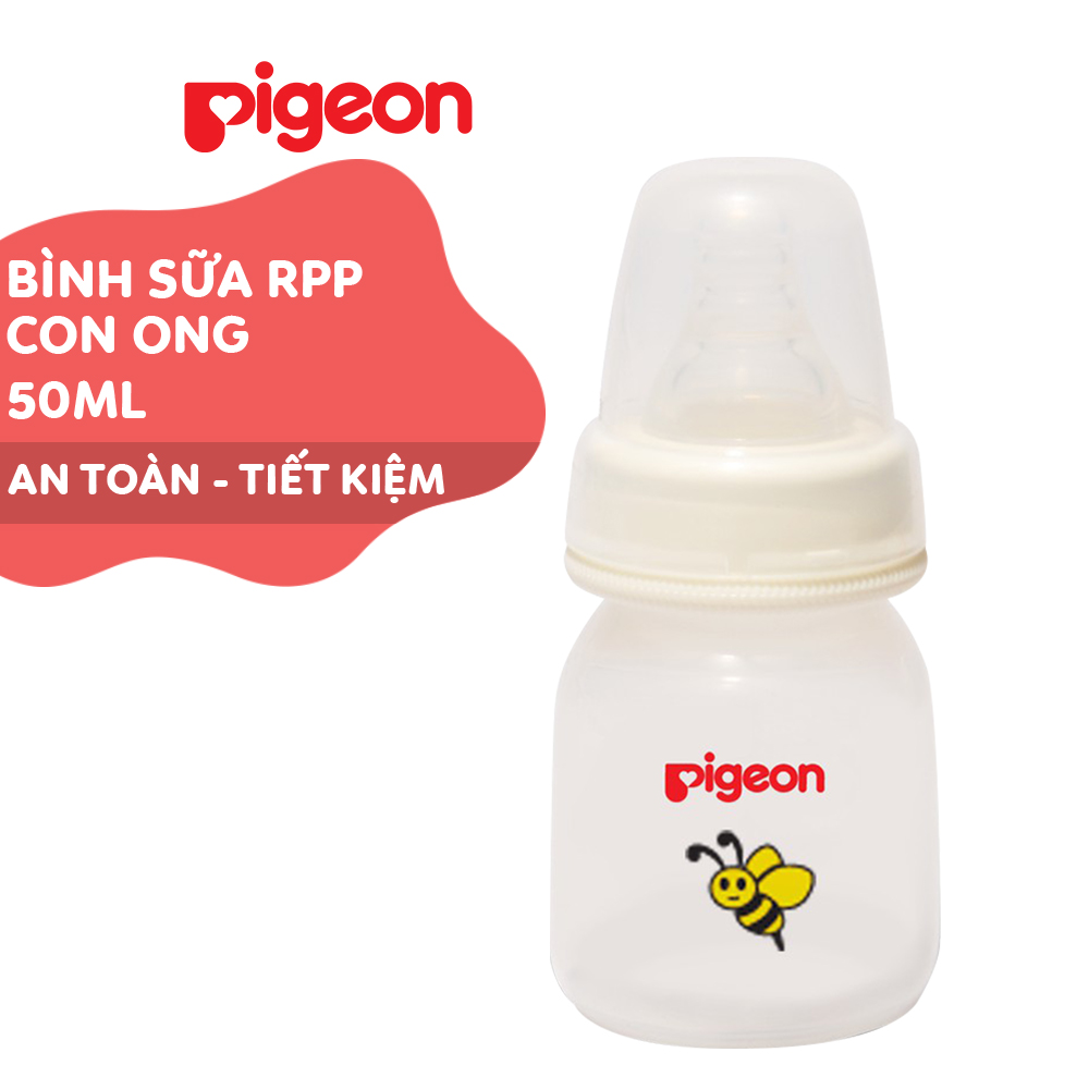 Bình sữa Pigeon họa tiết bọ rùa/con ong - 50ml