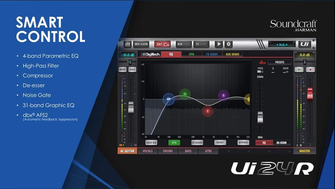 Bộ Trộn Âm Thanh Soundcraft UI24R Digital