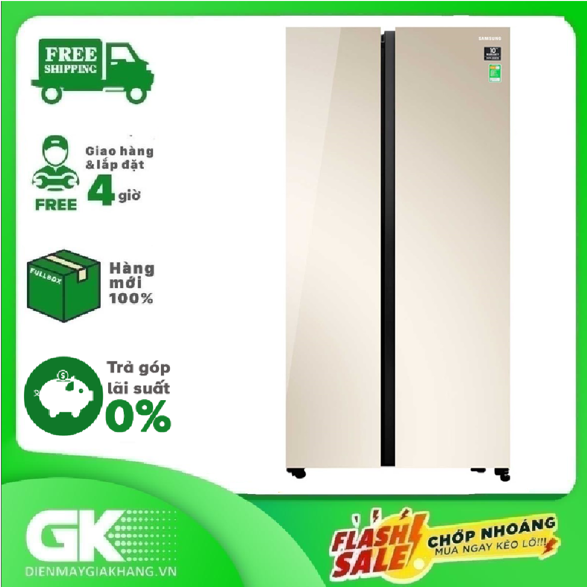 Tủ lạnh Samsung RS62R50014G/SV Inverter 647 lít