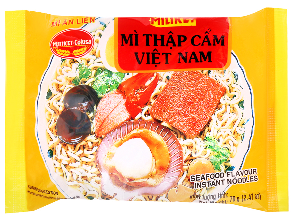 Mì Miliket Thập Cẩm 70g thùng 30 gói
