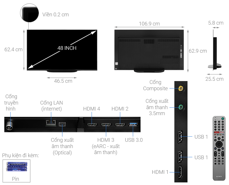 Tivi OLED Sony KD-48A9S 48 inch 4K