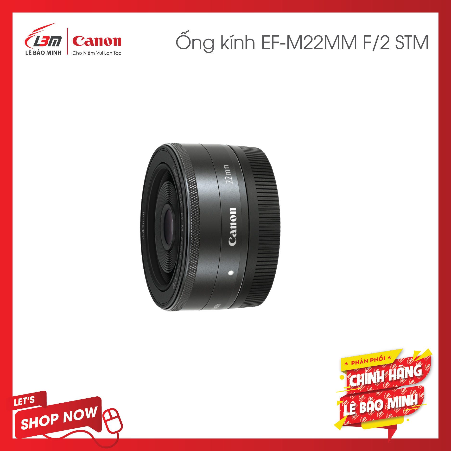 Ống kính Canon EF-M 22mm f/2.0 STM
