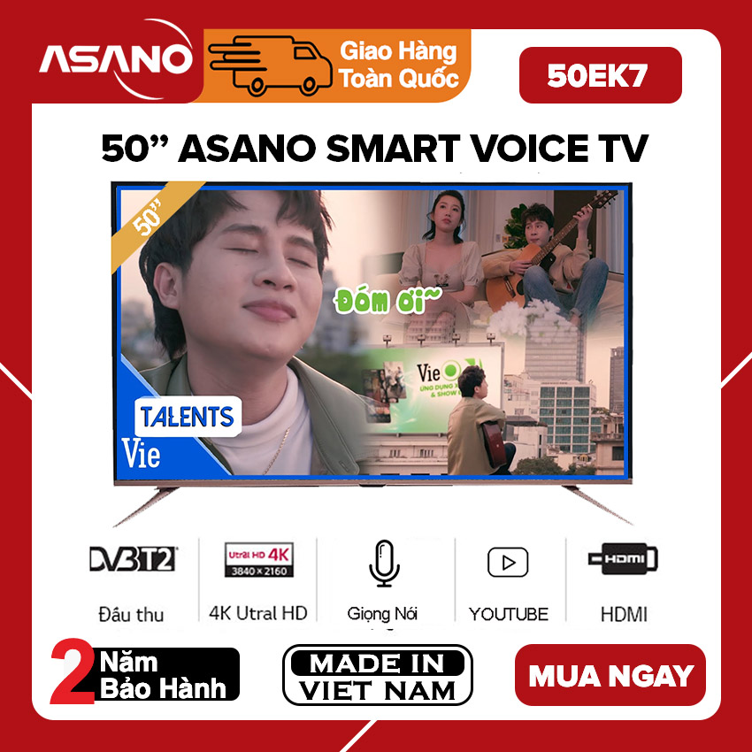 Smart Tivi Asanzo 50EK7 - 50 inch, Full HD(1920 x 1080)