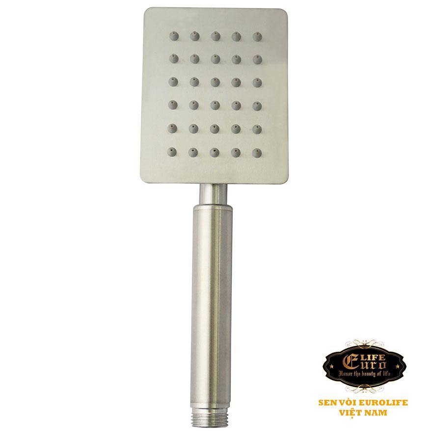 Tay sen vuông 1 chế độ phun nước Eurolife EL-H111 (Trắng bạc)