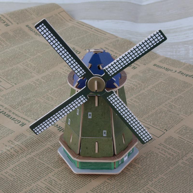 Đồ chơi lắp ráp gỗ 3D Mô hình Cối Xay Gió MJ208