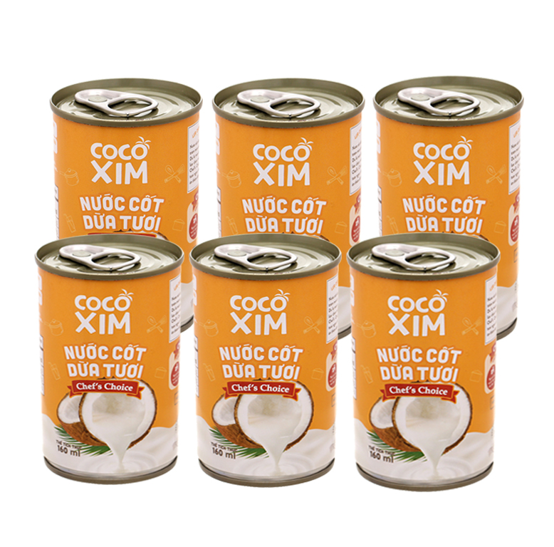 Nước cốt dừa Cocoxim 160ml combo 3 lon