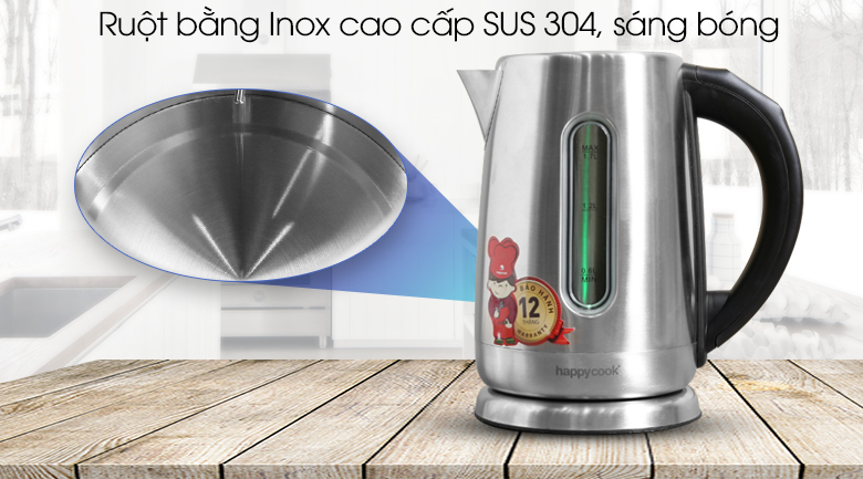 Ấm Siêu Tốc Happy Cook HEK-170D (1.7L)