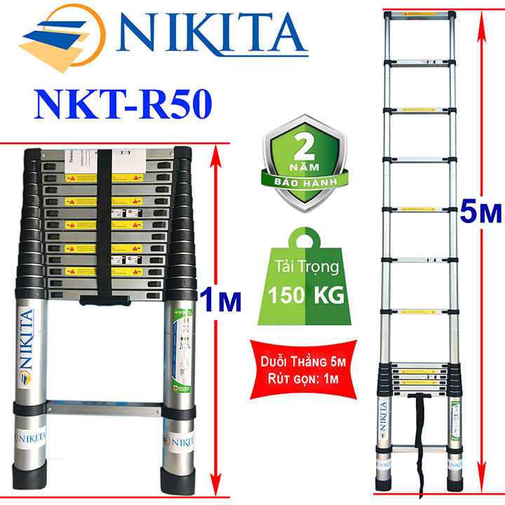 Thang nhôm rút đơn Nikita NKT-R50