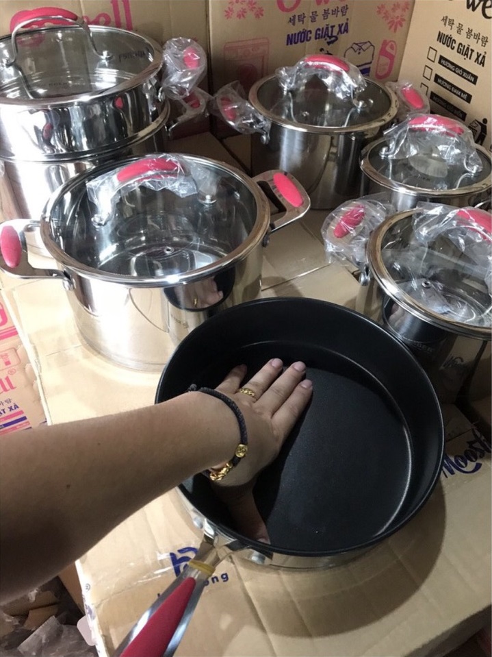 BỘ NỒI 7 MÓN INOX ARBER RUBY