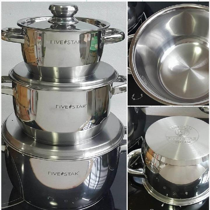 Bộ nồi inox Fivestar Cool 3 chiếc