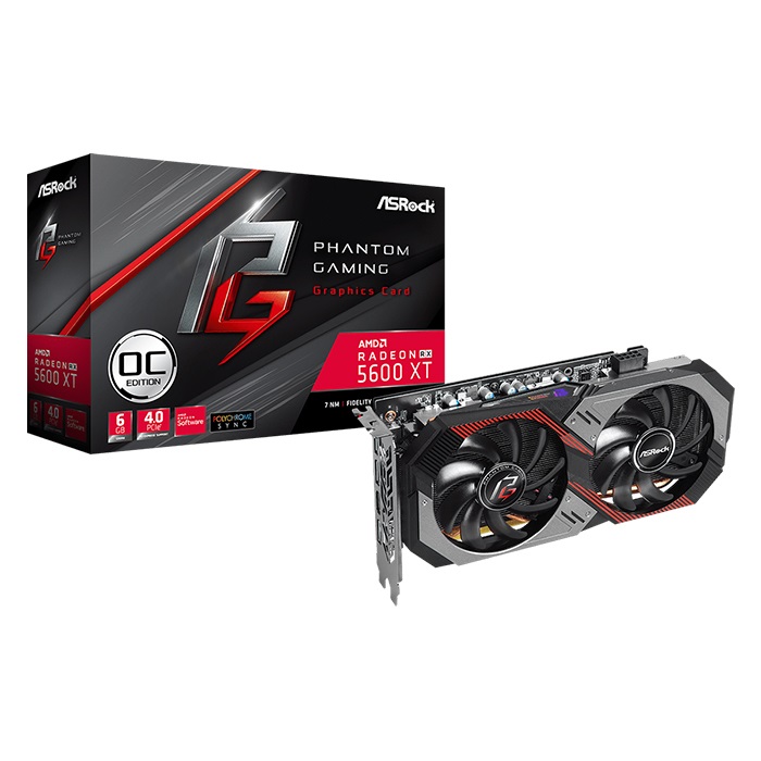 Card đồ họa VGA ASRock Radeon RX 5600 XT Phantom Gaming D2 6G OC