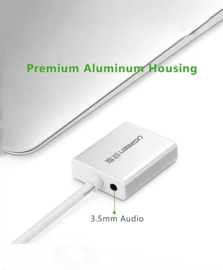 Cáp chuyển Displayport to VGA + Audio Ugreen 20412