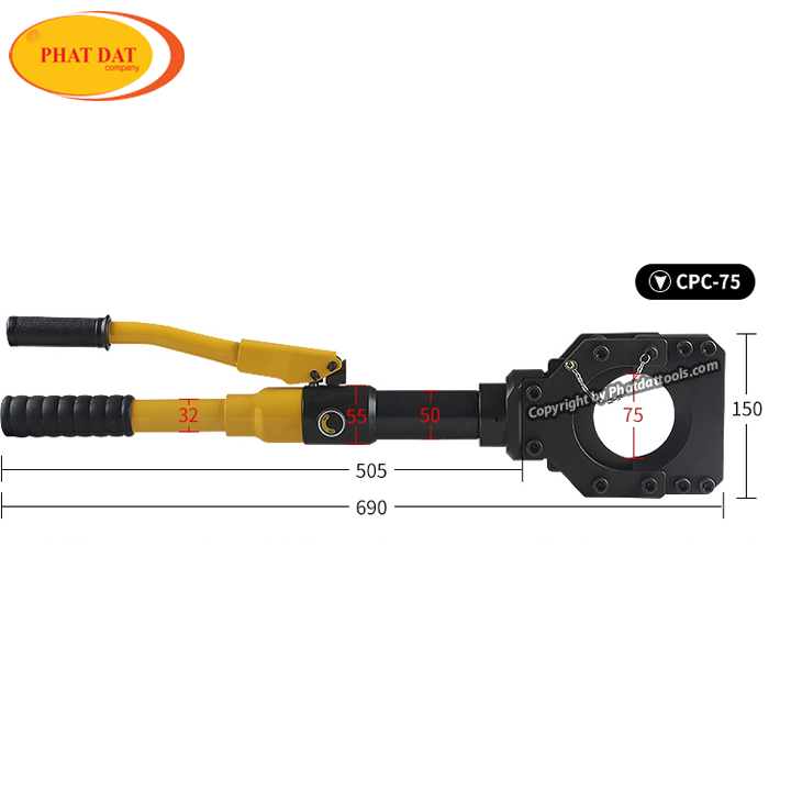 KÌM CẮT CÁP THỦY LỰC YP75-CPC75