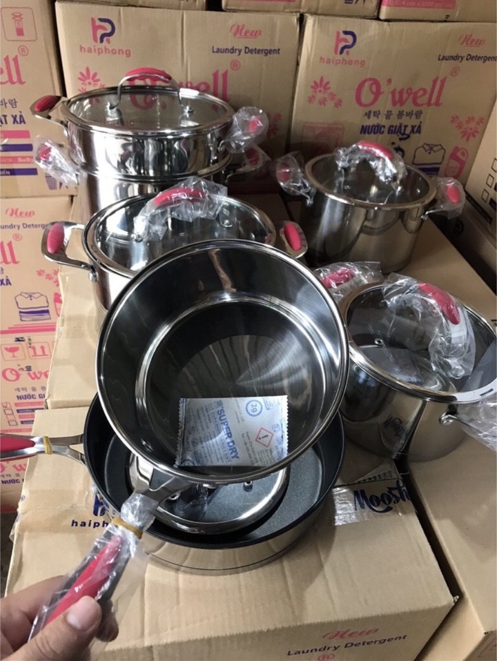 BỘ NỒI 7 MÓN INOX ARBER RUBY
