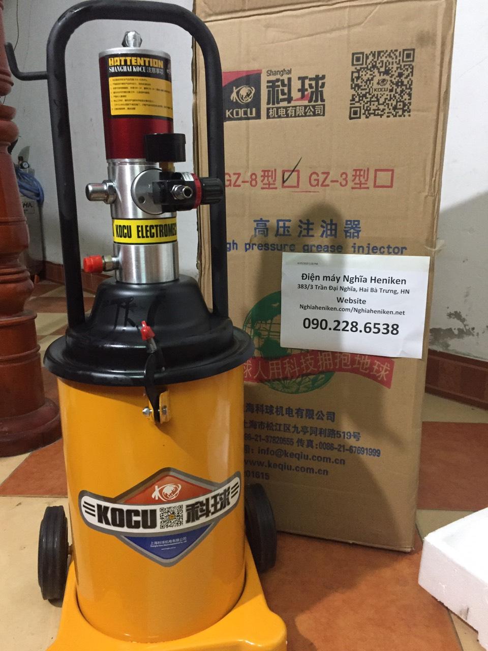 Máy bơm mỡ khí nén Kocu GZ-3 - 12 lít