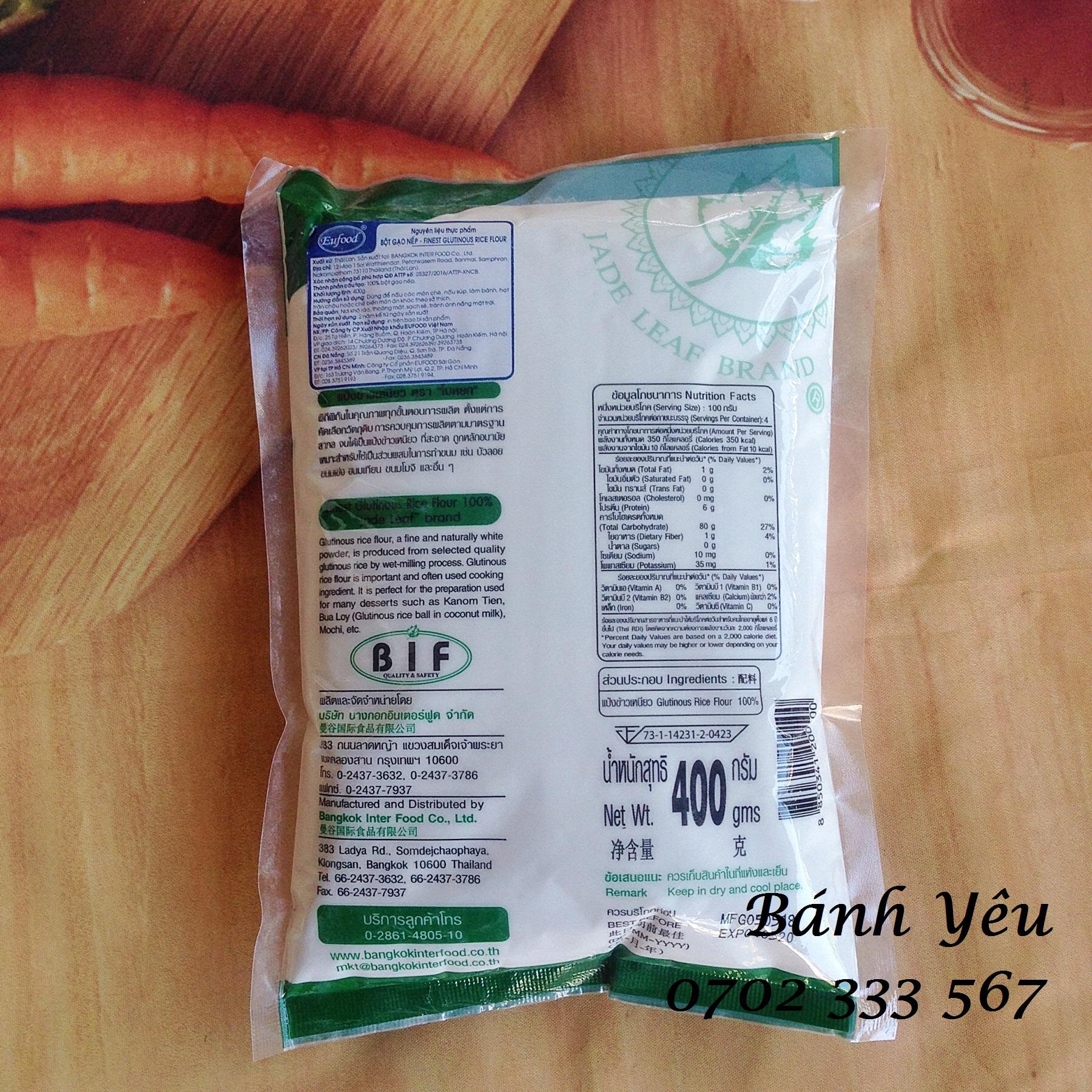 Bột nếp Jade Leaf gói 400g