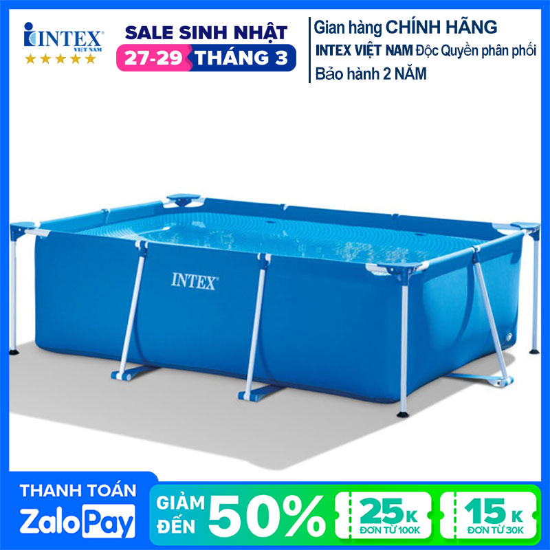 BỂ BƠI KHUNG KIM LOẠI CHỮ NHẬT INTEX 28271
