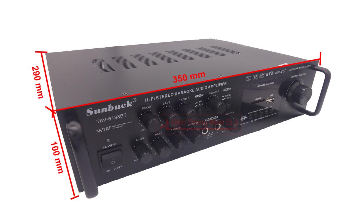 Amply Sunbuck 6188BT 12V 220V Bluetooth