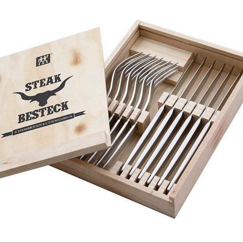 Bộ dao dĩa Zwilling Steak - 12 món, hộp gỗ
