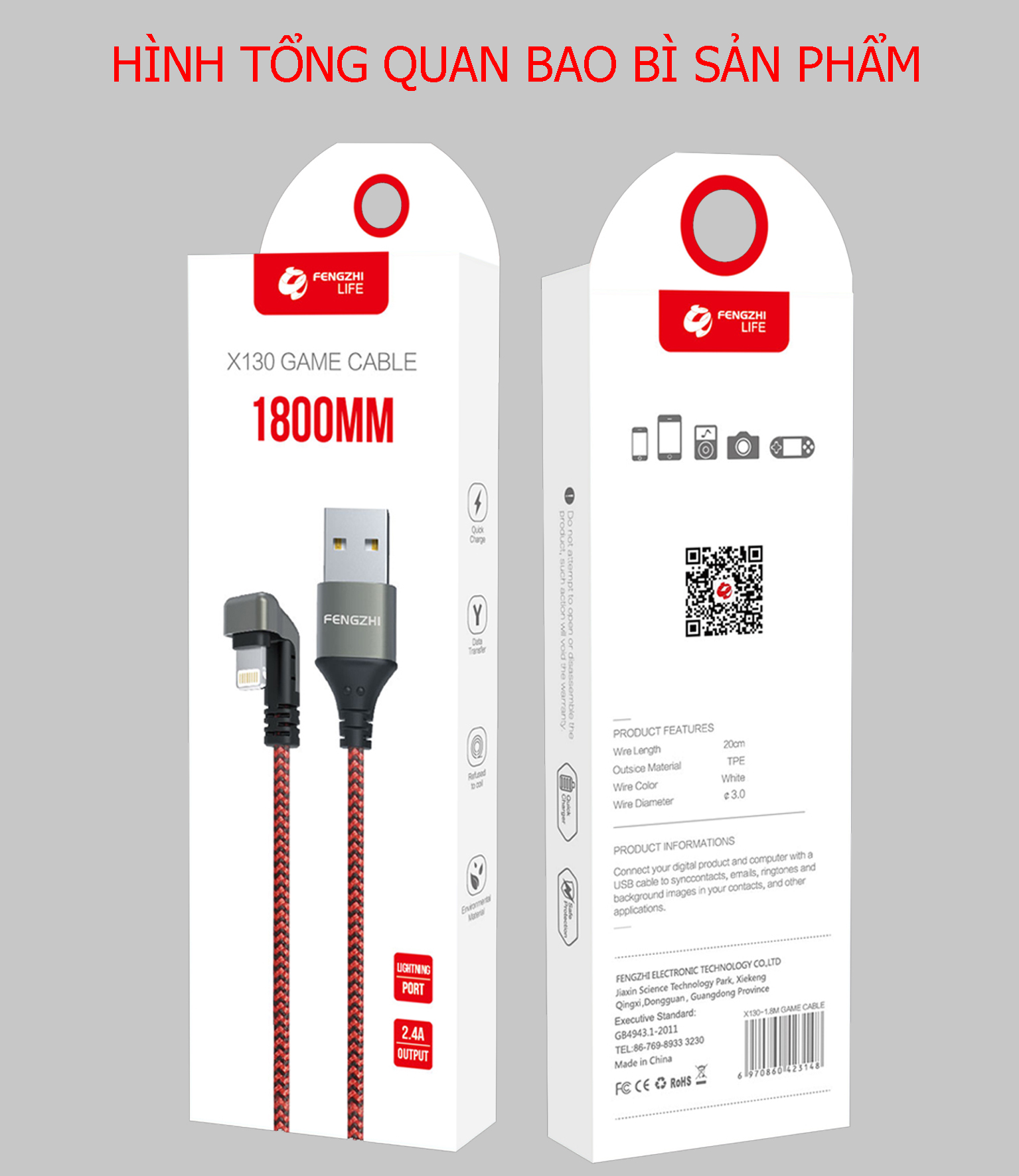 CÁP SẠC IPHONE FENGZHI X130