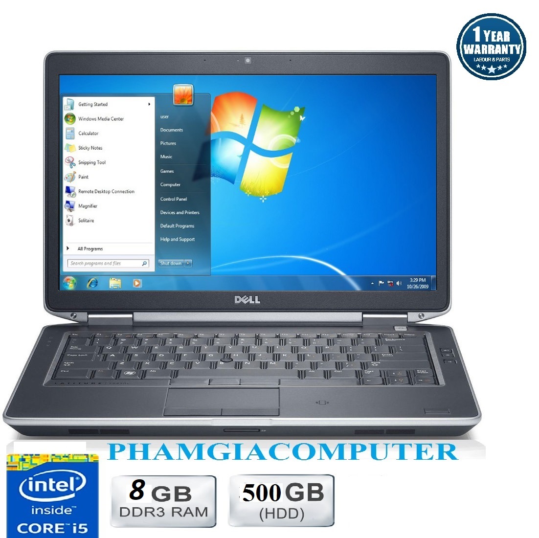 Laptop Dell Latitude E6430 (Intel Core i5-3210M 2.5GHz, 4GB RAM, 500GB HDD, VGA Intel HD Graphics 4000, 14 inch, Windows 7 Professional 64 bit)