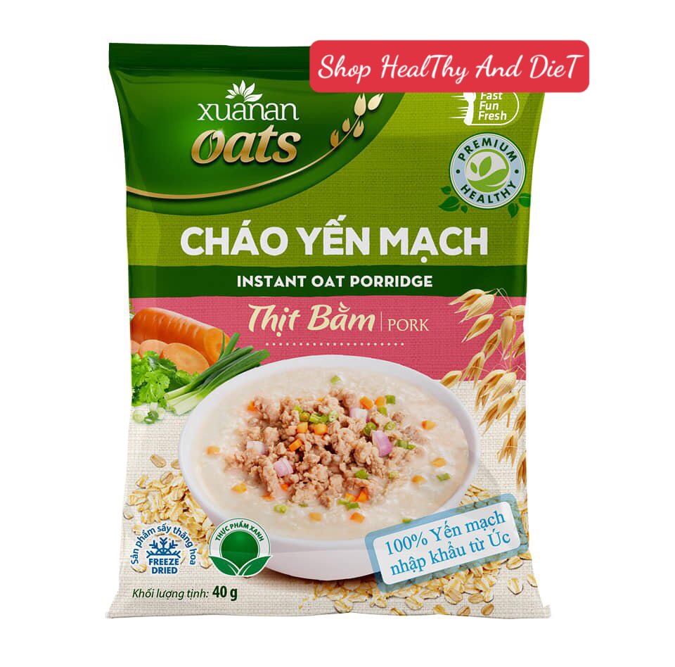 Cháo Yến Mạch Xuân An Thịt Bằm 40g