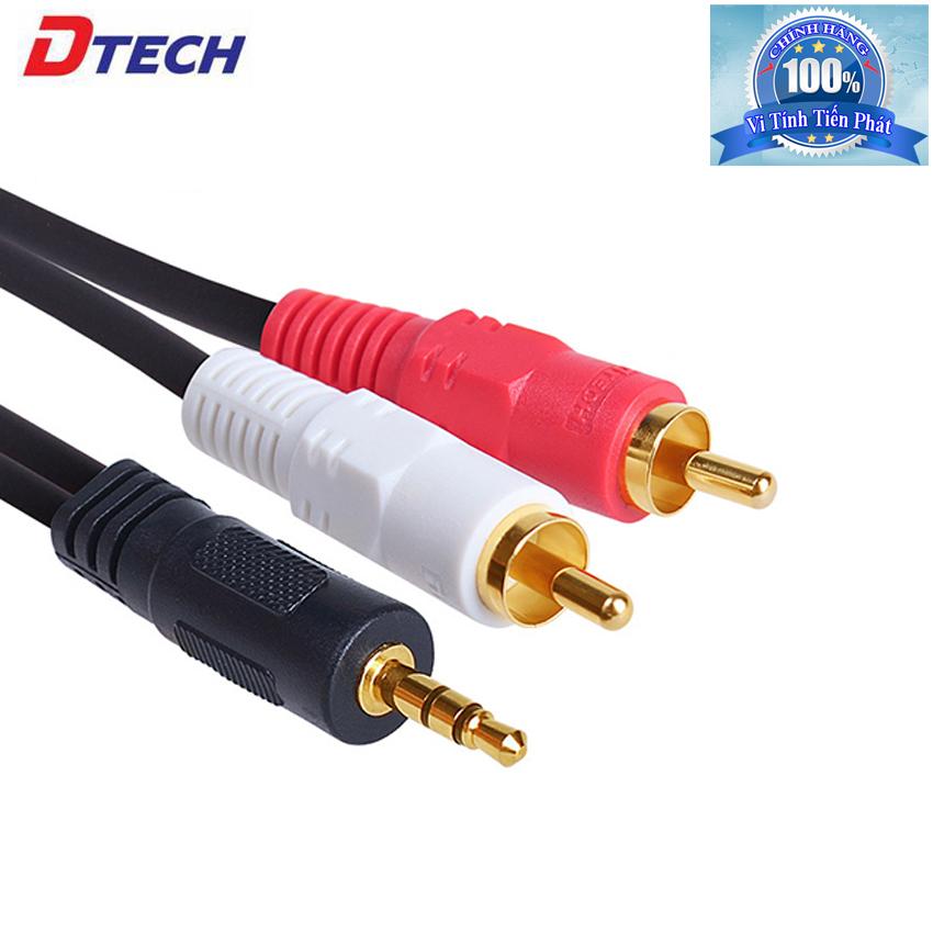 Cáp loa dài 5m Dtech 1 ra 2 DT-6213