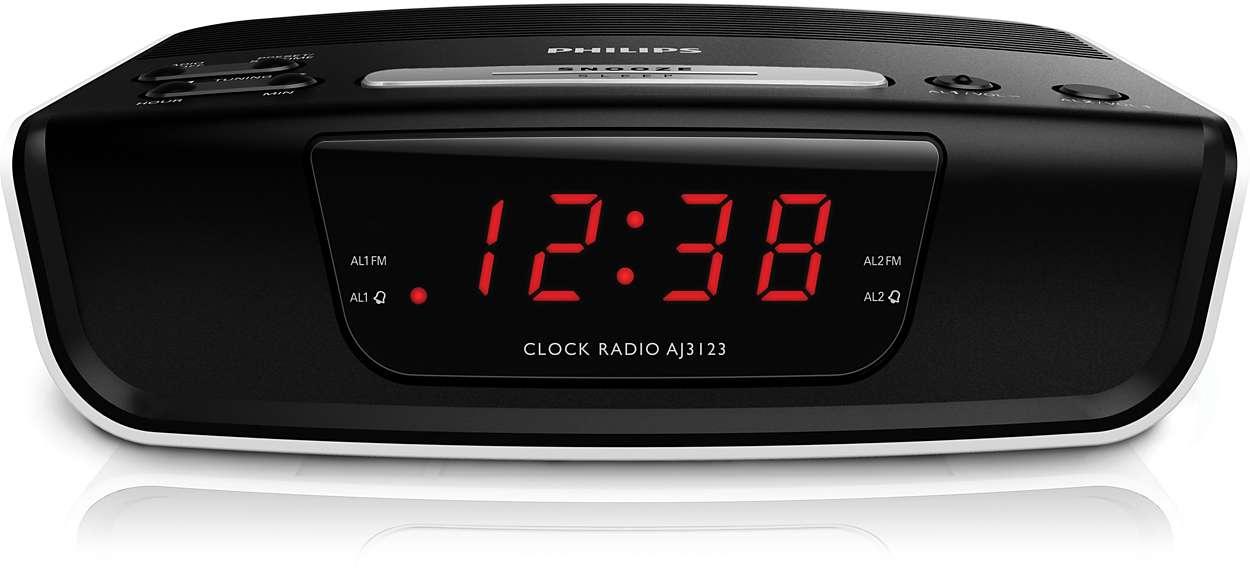 Đài radio đồng hồ báo thức Philips AJ-3123