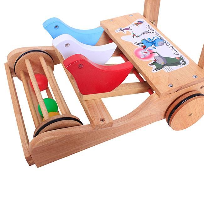 Xe tập đi bằng gỗ có bóng lăn