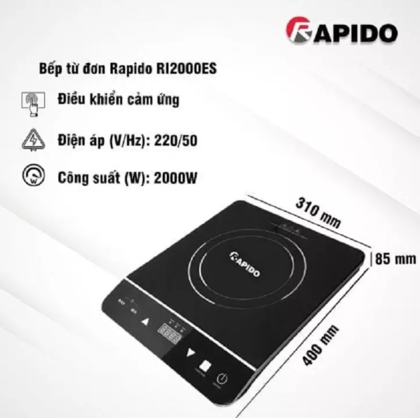 Bếp từ Rapido RI2000ES
