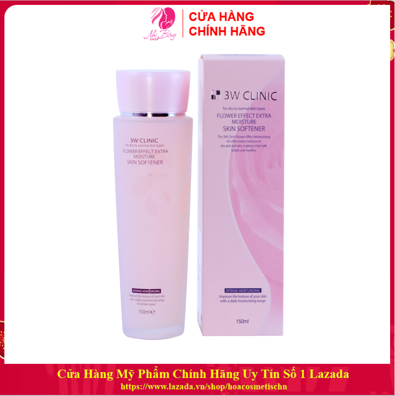 Nước Hoa Hồng 3W Clinic Flower Extra Moisture Skin Softner 150ml